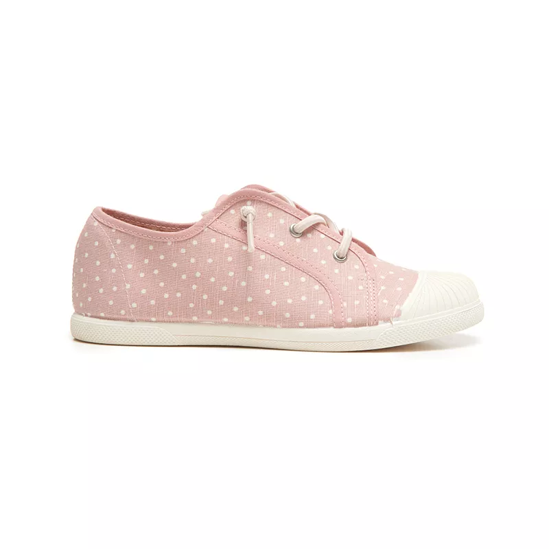 Pink Dots Canvas Sneaker