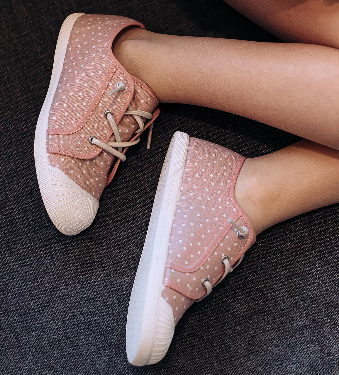 Pink Dots Canvas Sneaker