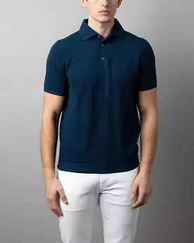 Popcorn Knit Polo Shirt