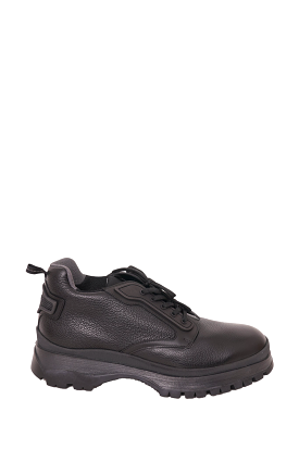 Prada Black Leather Lace-Up Sneaker Size 10 - Buy Online