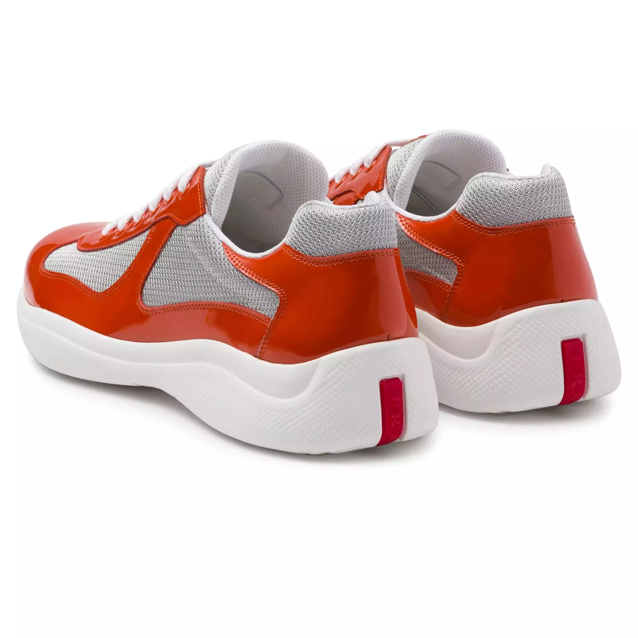 Prada Orange Silver Sneaker - Americas Cup Collection.