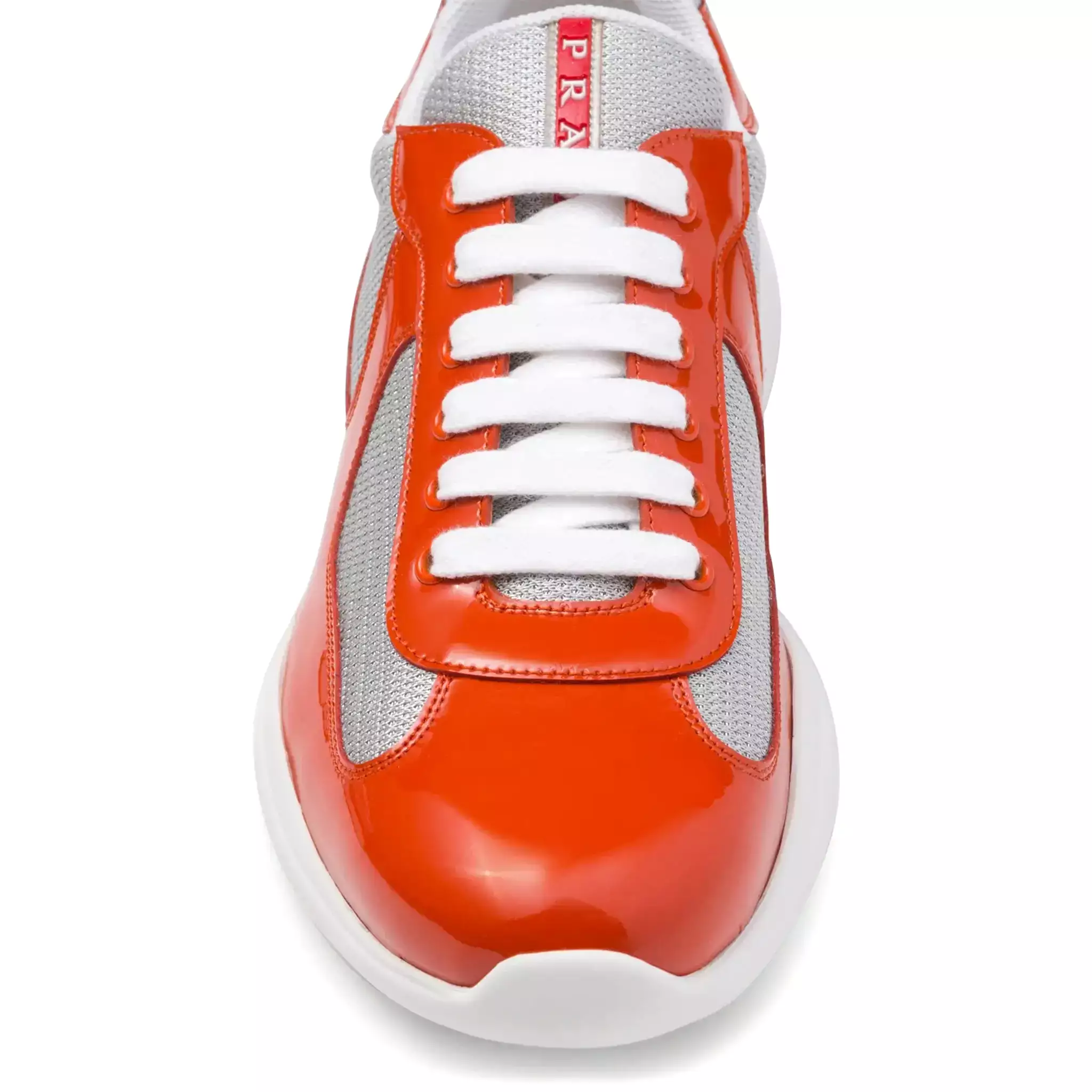 Prada Orange Silver Sneaker - Americas Cup Collection.