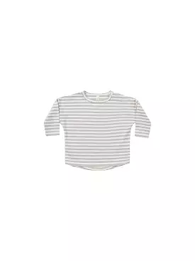 Quincy Mae - Periwinkle Stripe Long Sleeve T-Shirt