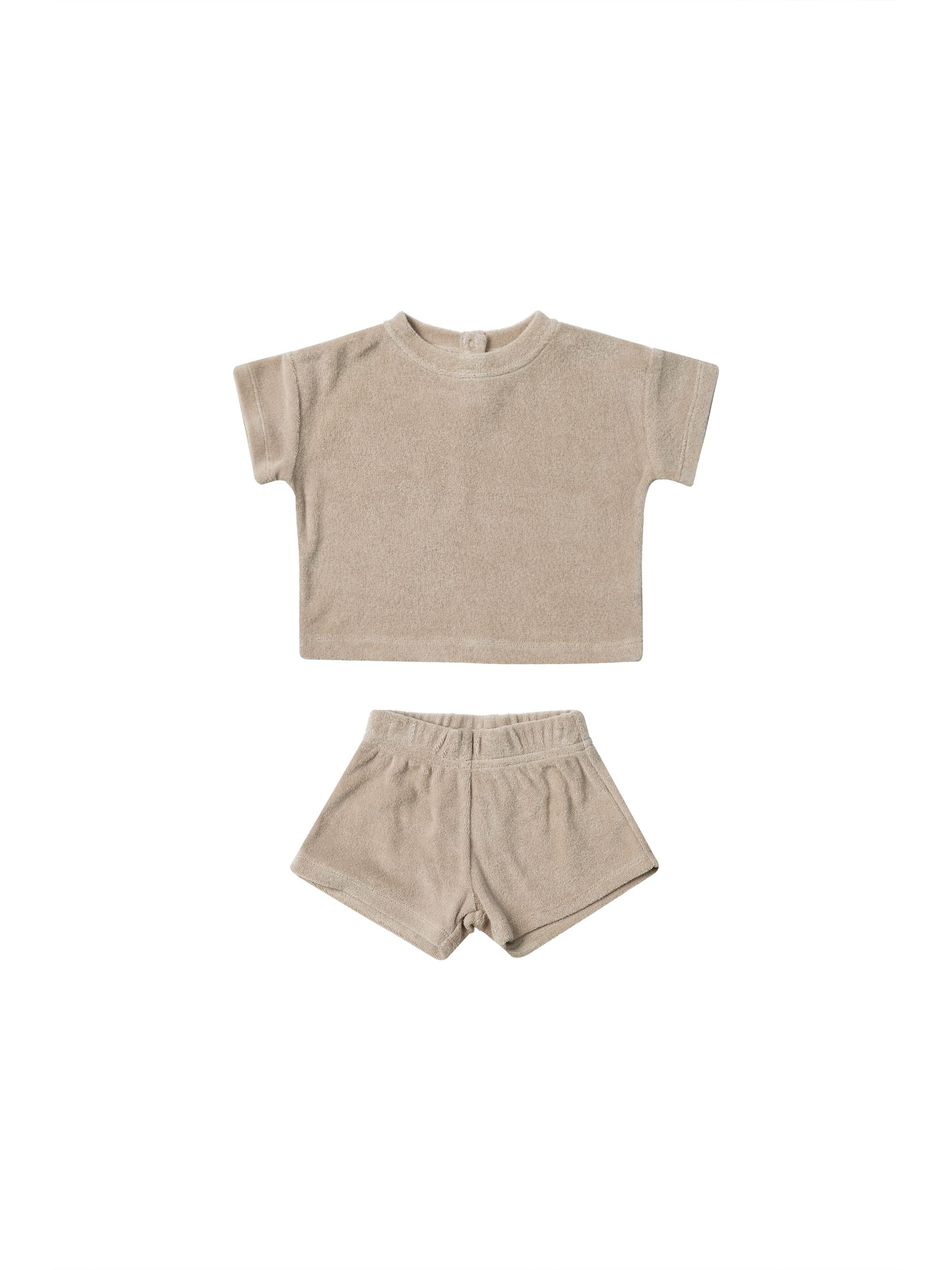 Quincy Mae - Short Set with Oat Terry Tee