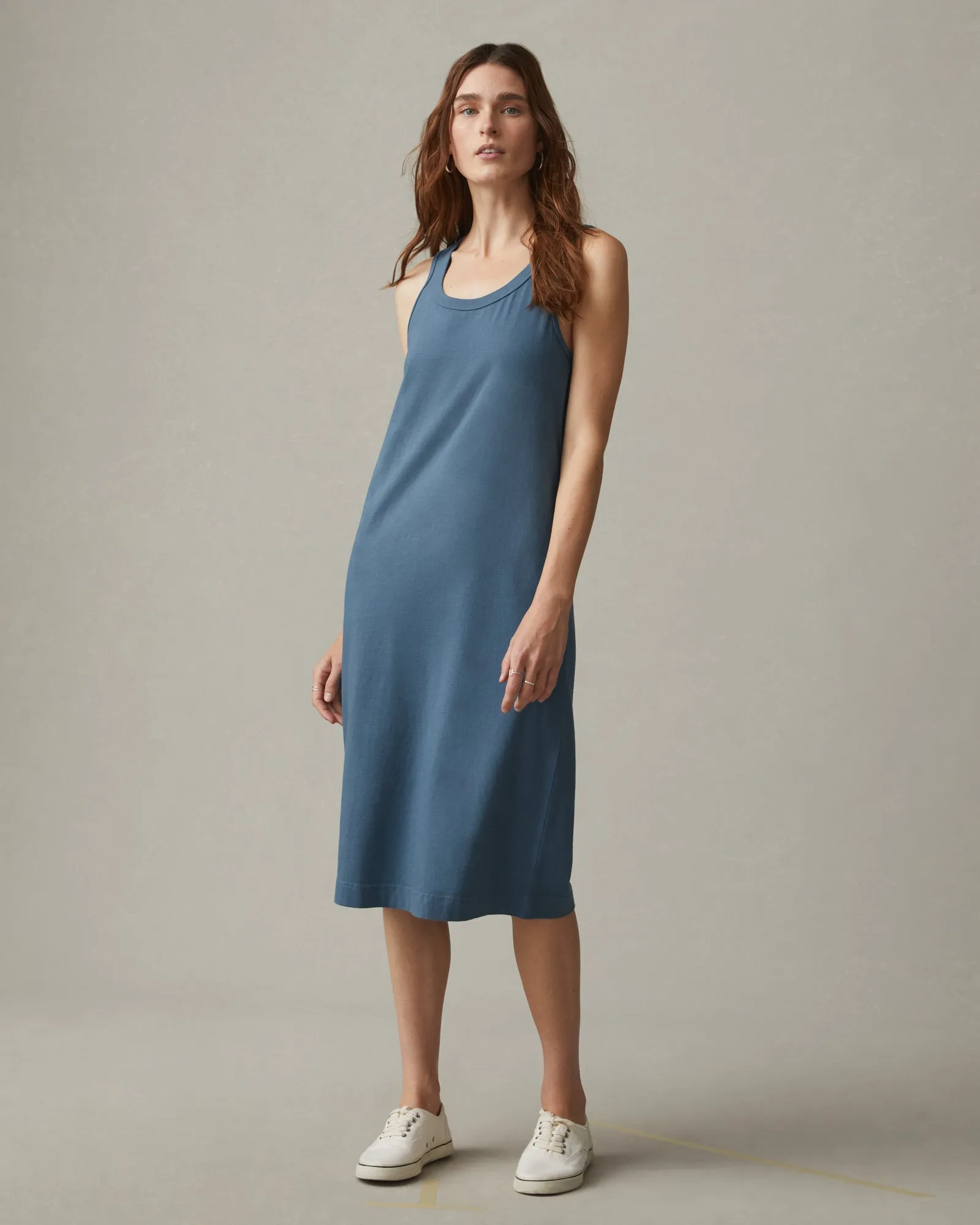 Racer Tank Dress - Bluefin