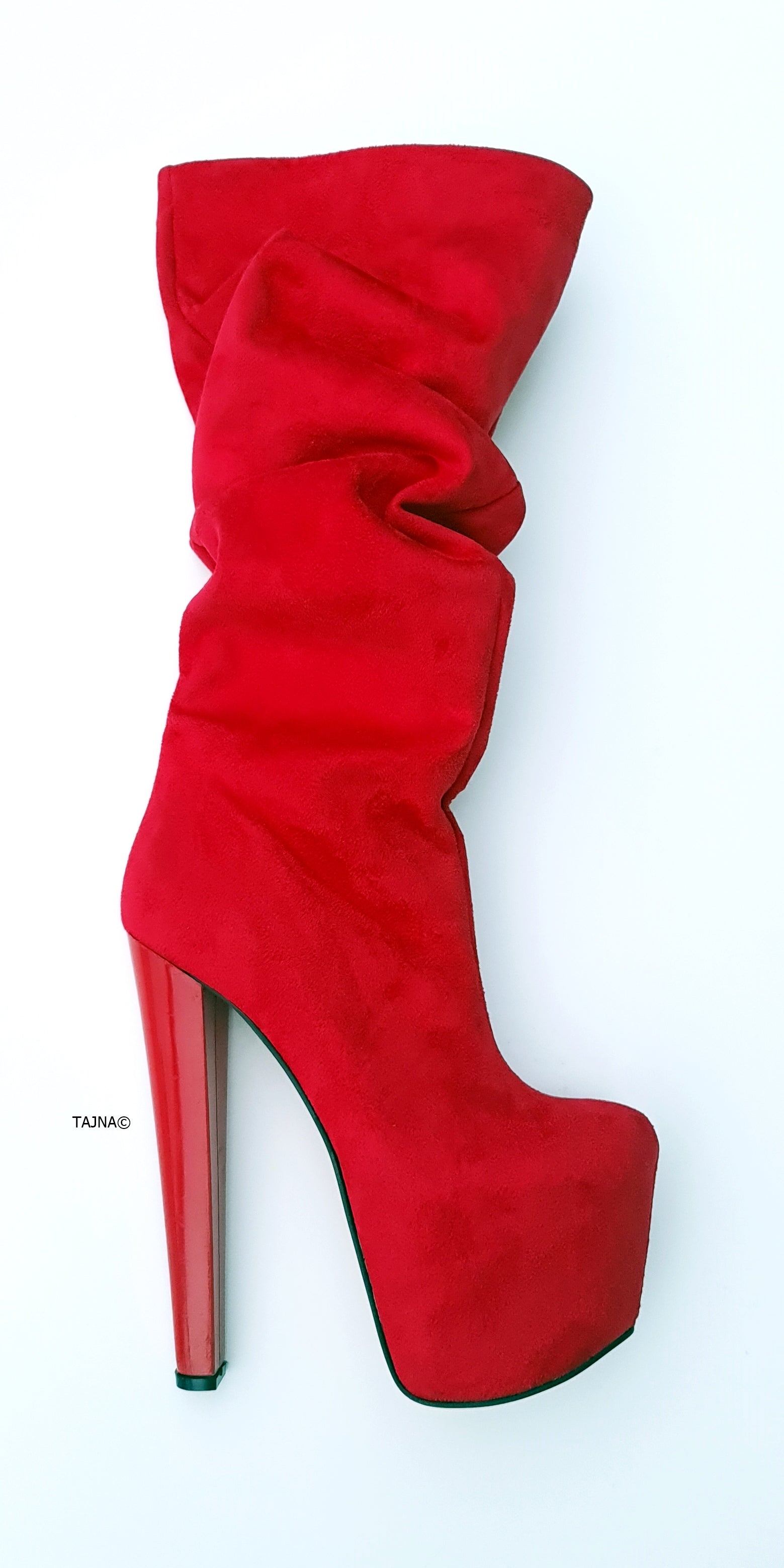 red suede boots