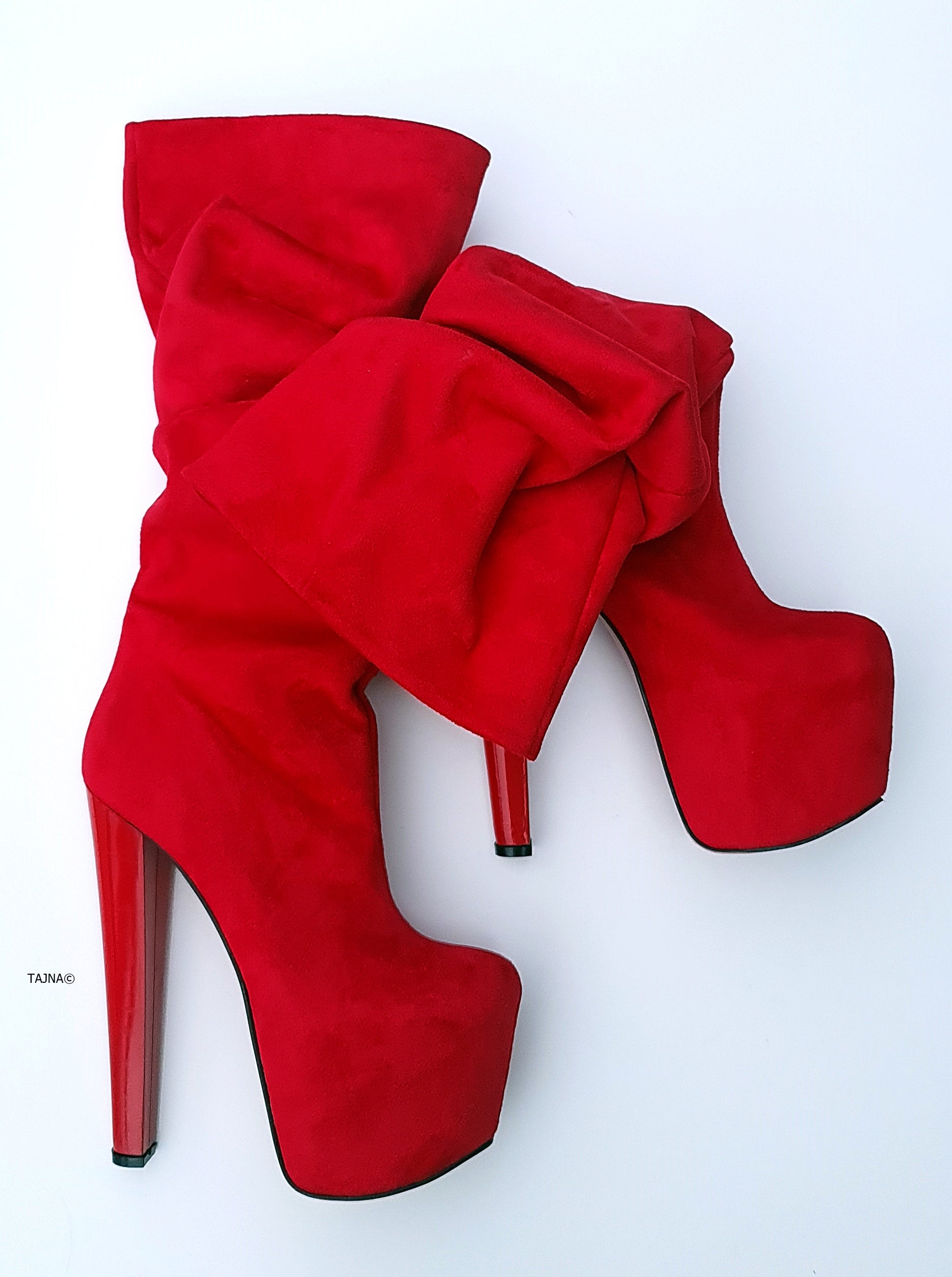 red suede boots