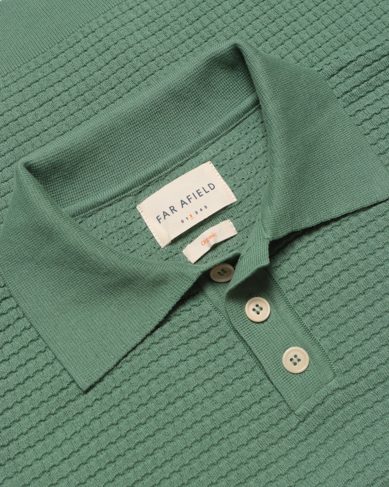 Renard Green Waffle Polo - Shop Now