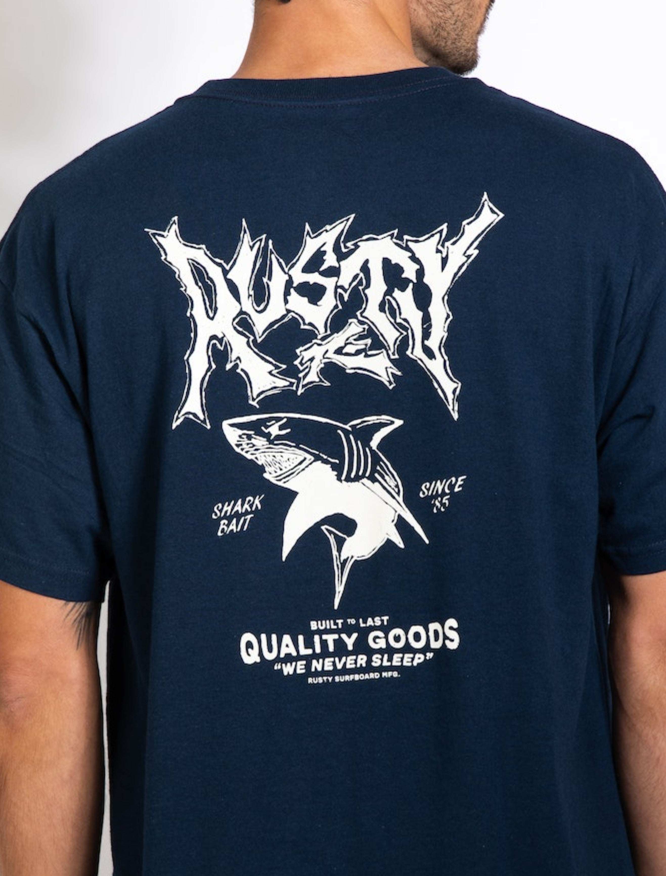 Rusty Shark Bait Navy T-shirt USA