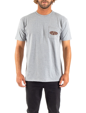 Rusty USA Rounder Short Sleeve Tee - Athletic Heather - Buy Now