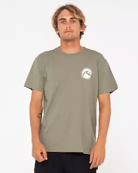 Rusty USA World Tour Shirt in Military Green