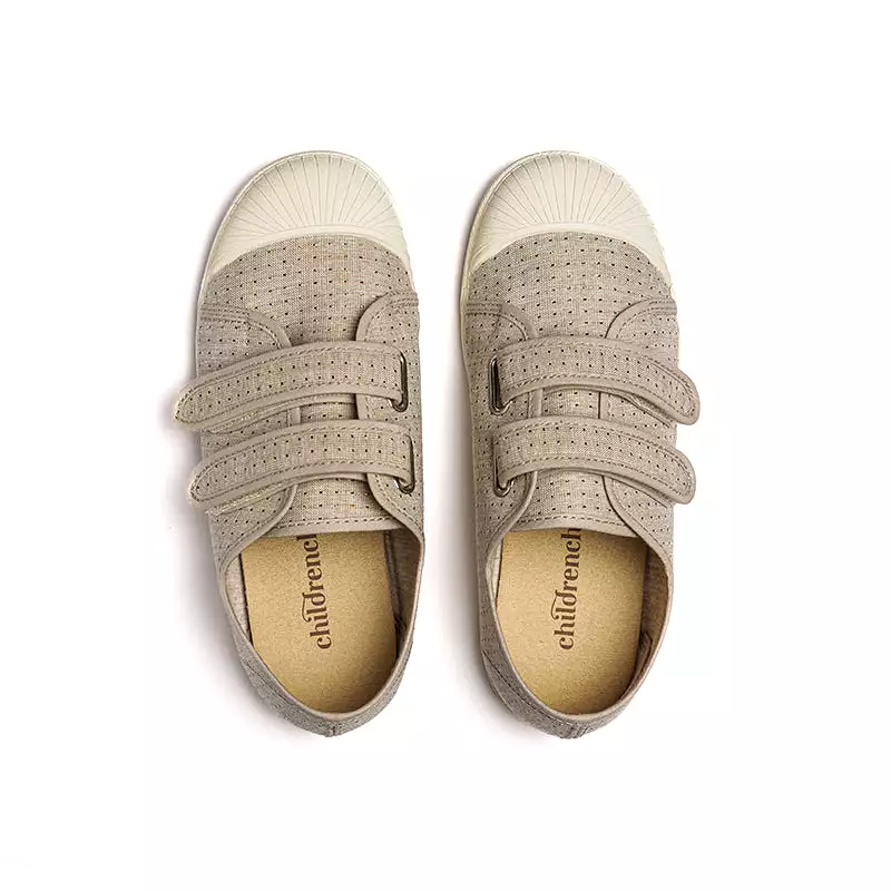 Shimmer Dots Taupe Double Sneaker