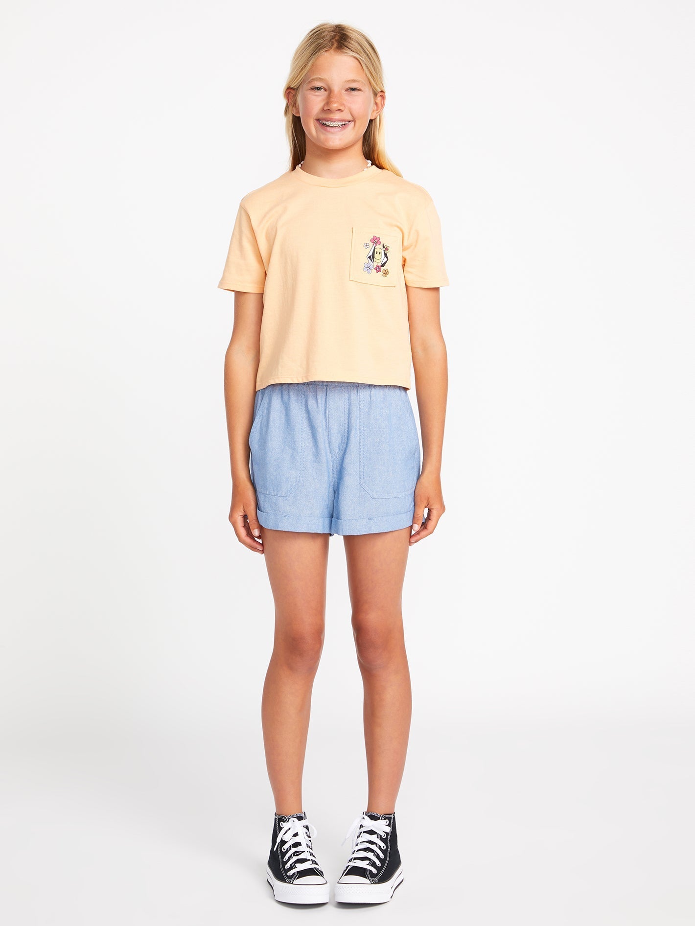 Short Sleeve Tee for Girls - Citron Color