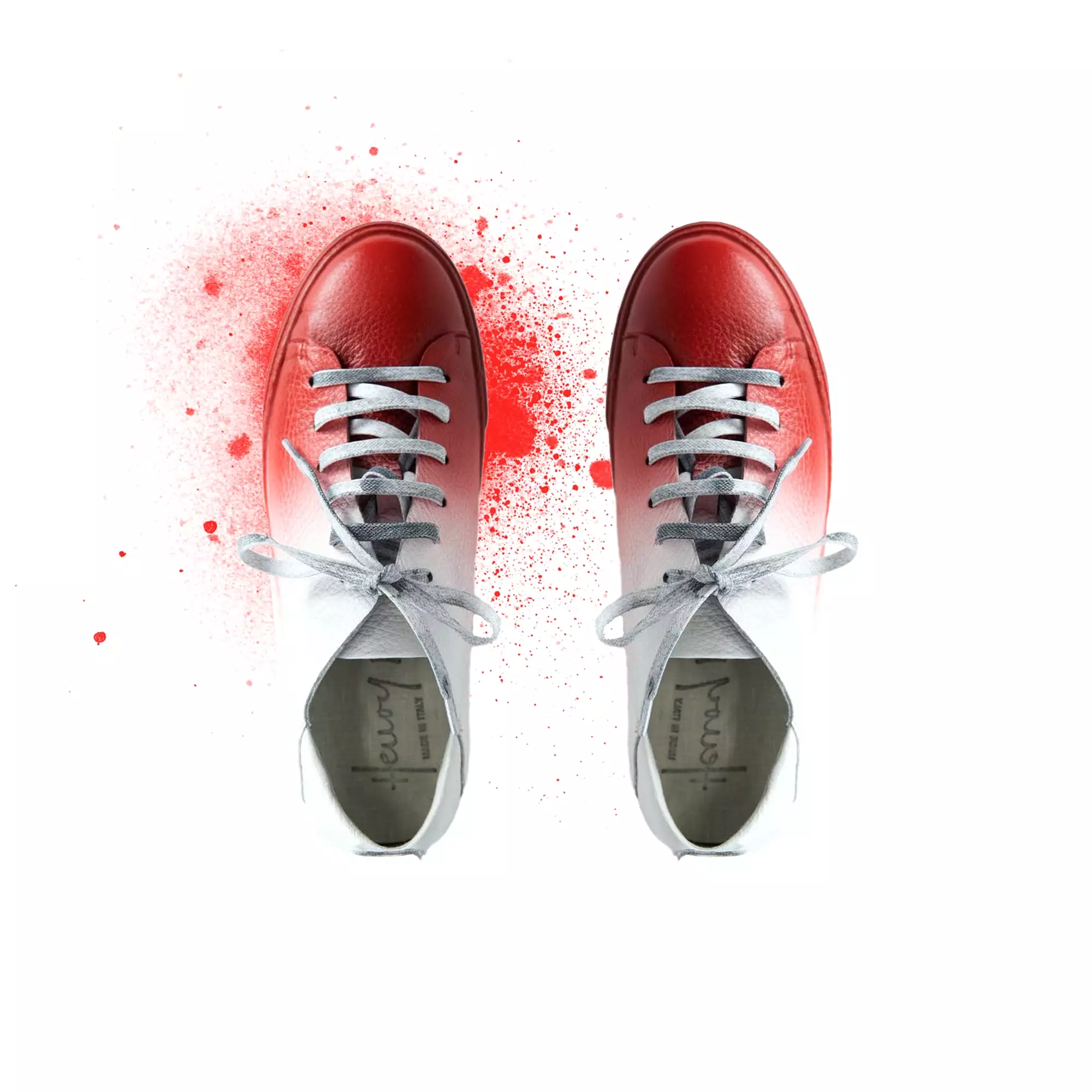 Sneaker with spray design