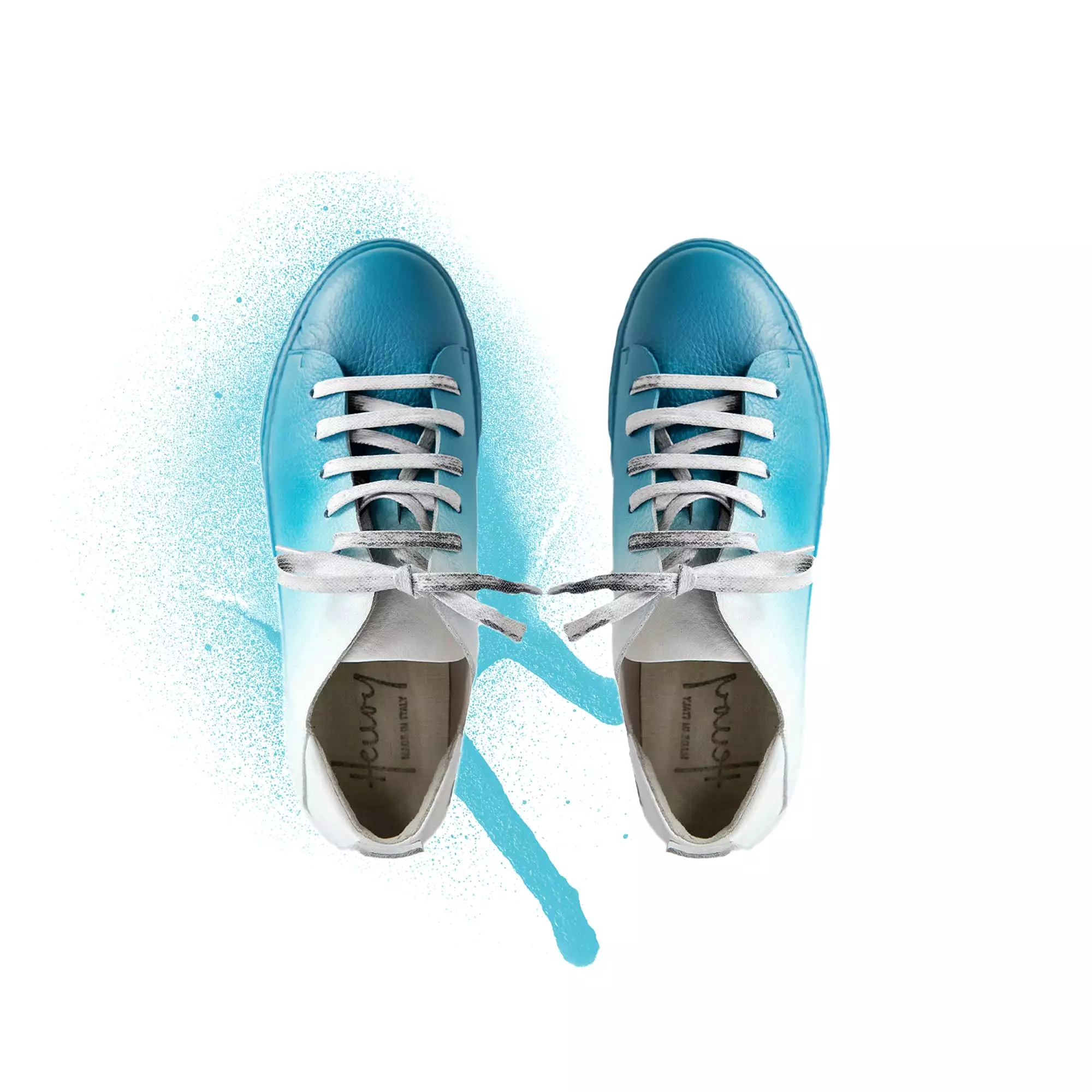 Sneaker with spray design