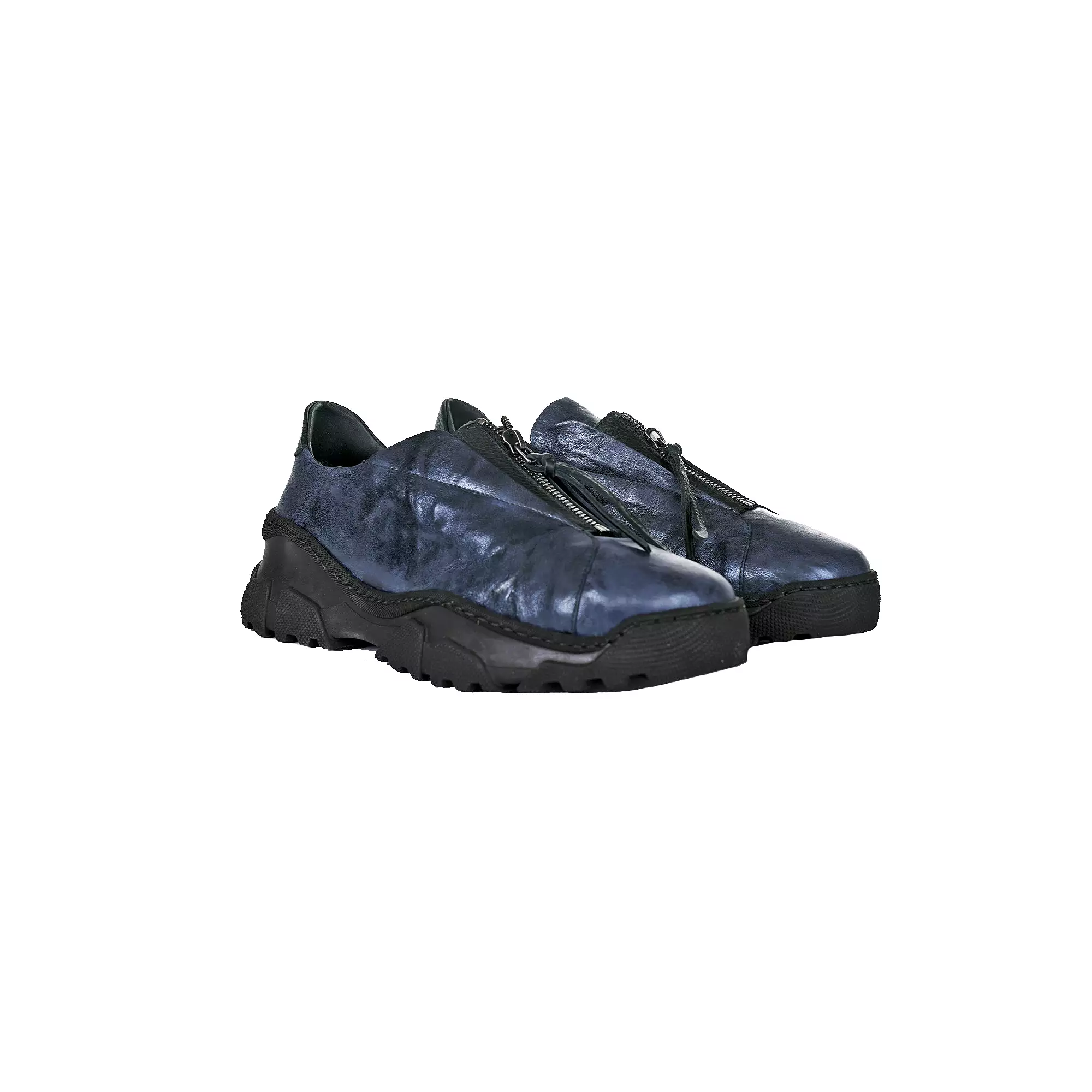 Sneaker Zip Wash Deep Blue