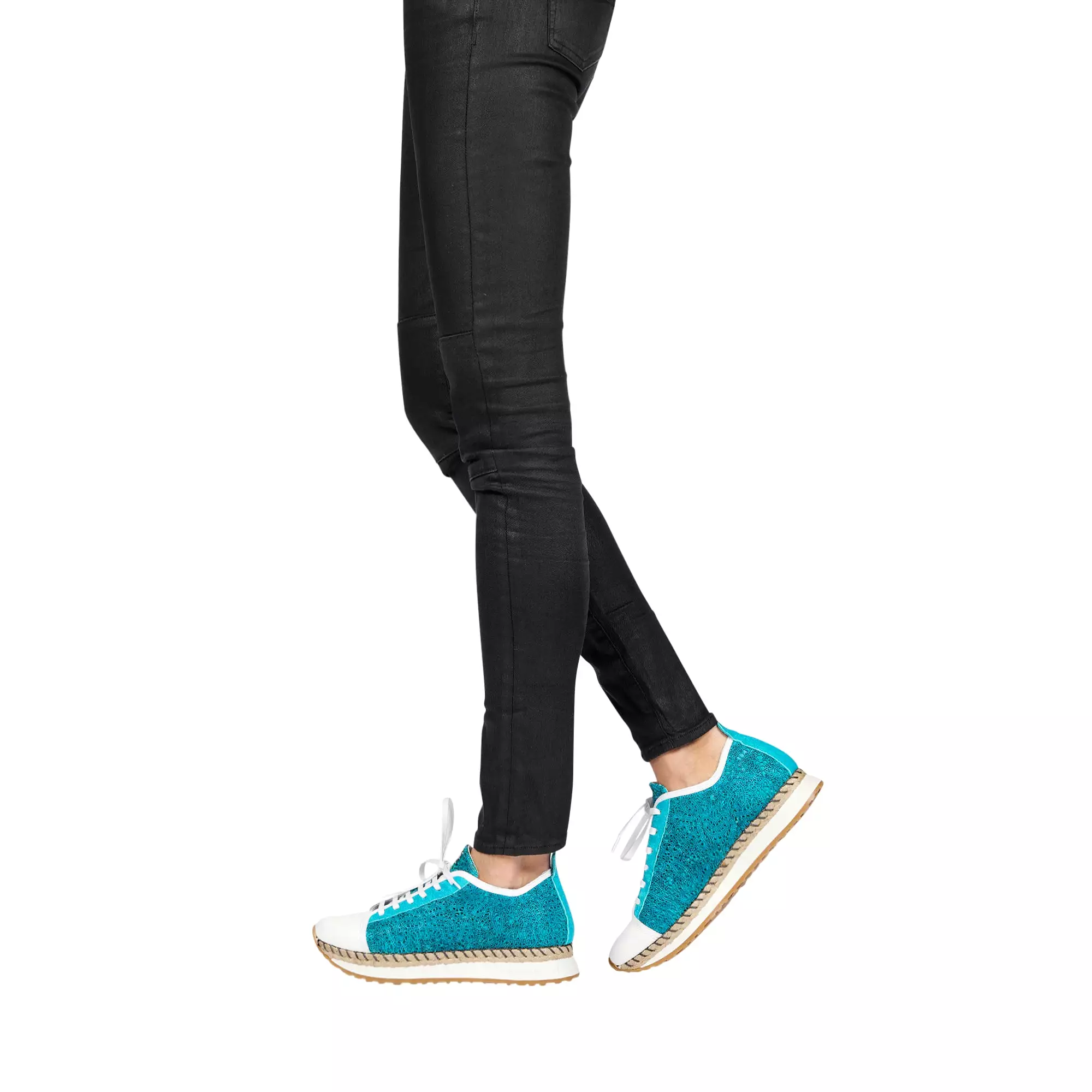 Sneakers Burano Turquoise - Trendy Footwear for Fashion Enthusiasts