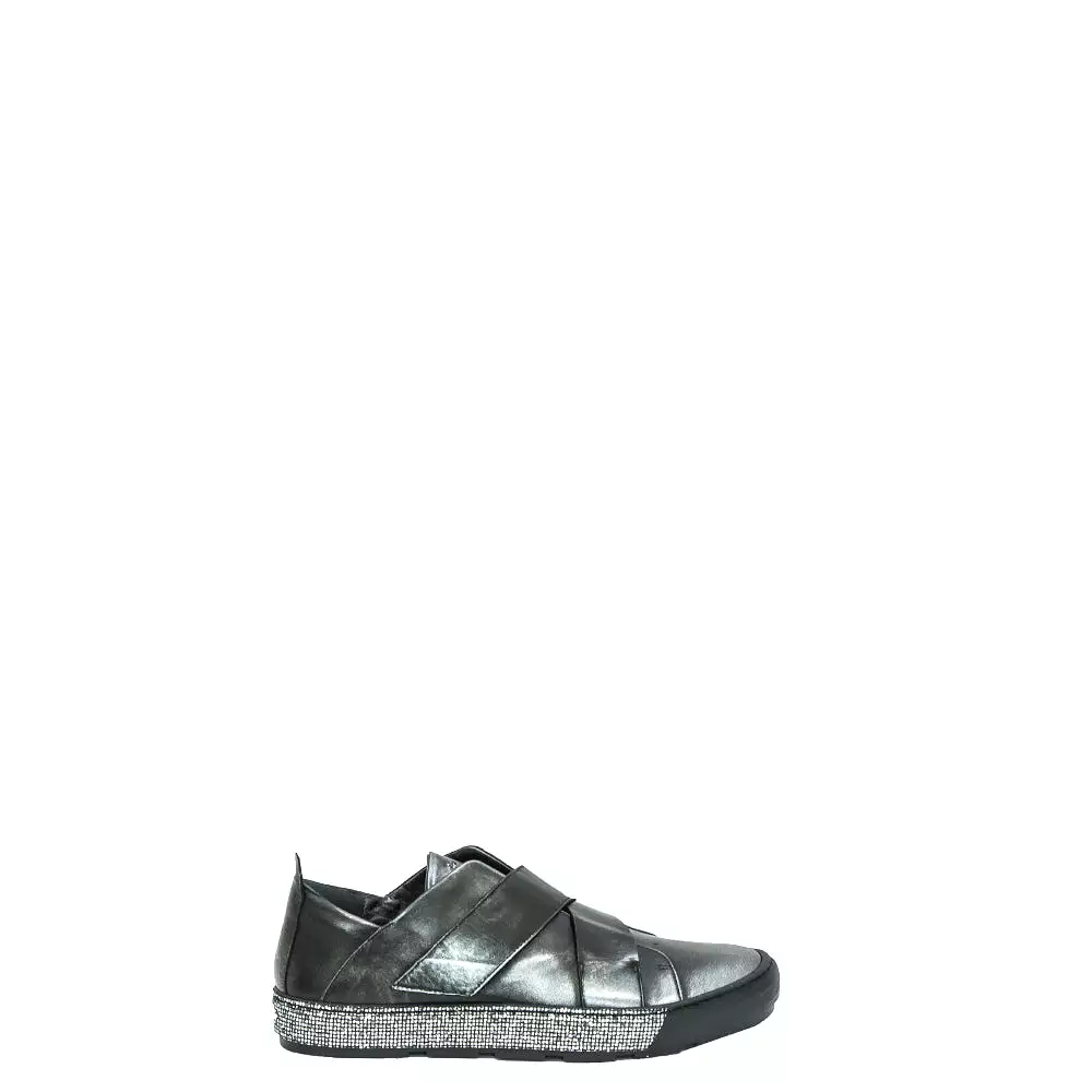 Sporty Silver Metallic Sneakers