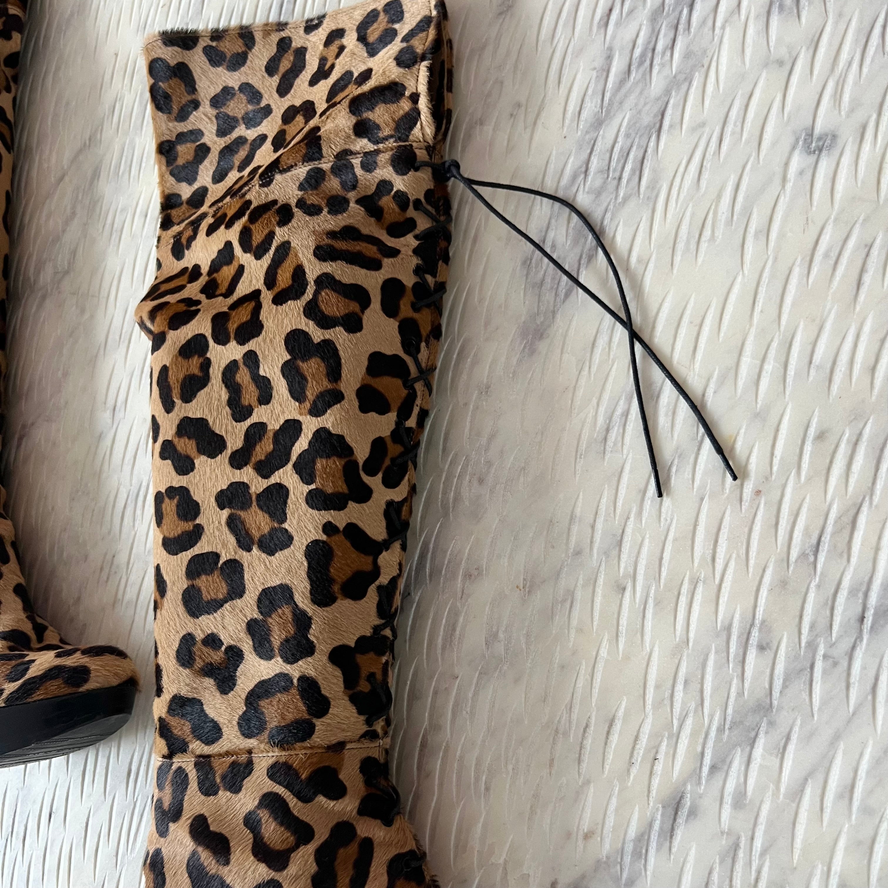 Stuart Weitzman Leopard Print Boots