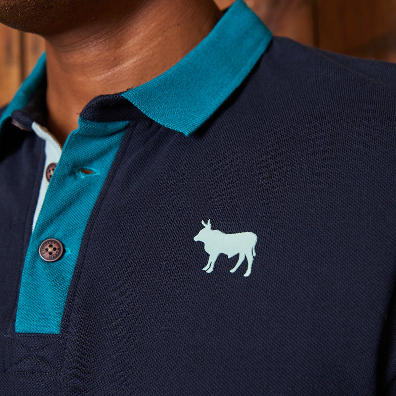 Summer Polo Shirt Navy Blue- Regular Fit