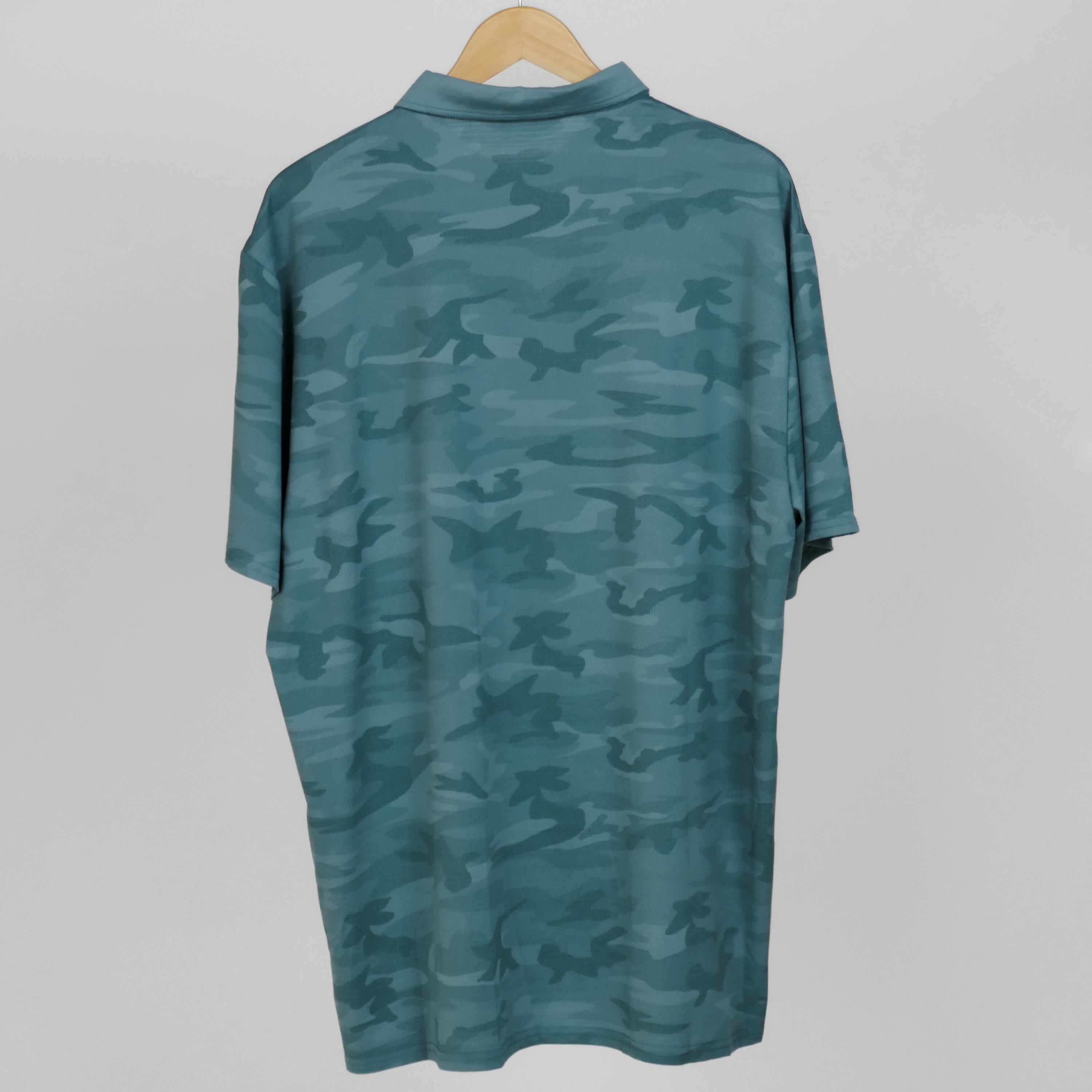 Teal Camouflage Polo Shirt