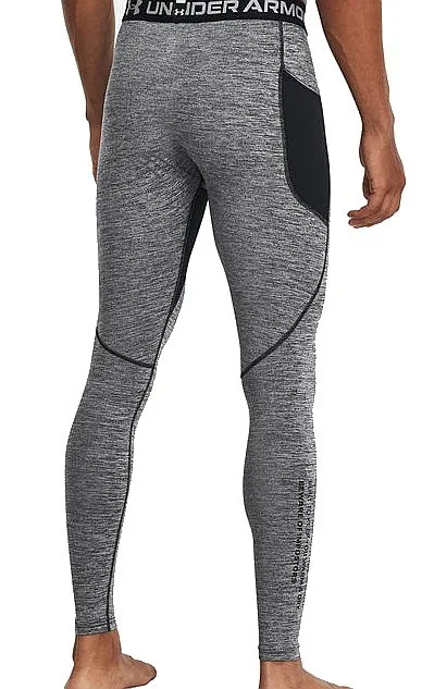 Under Armour ColdGear Men's Leggings Twist in Mod Gray and Black