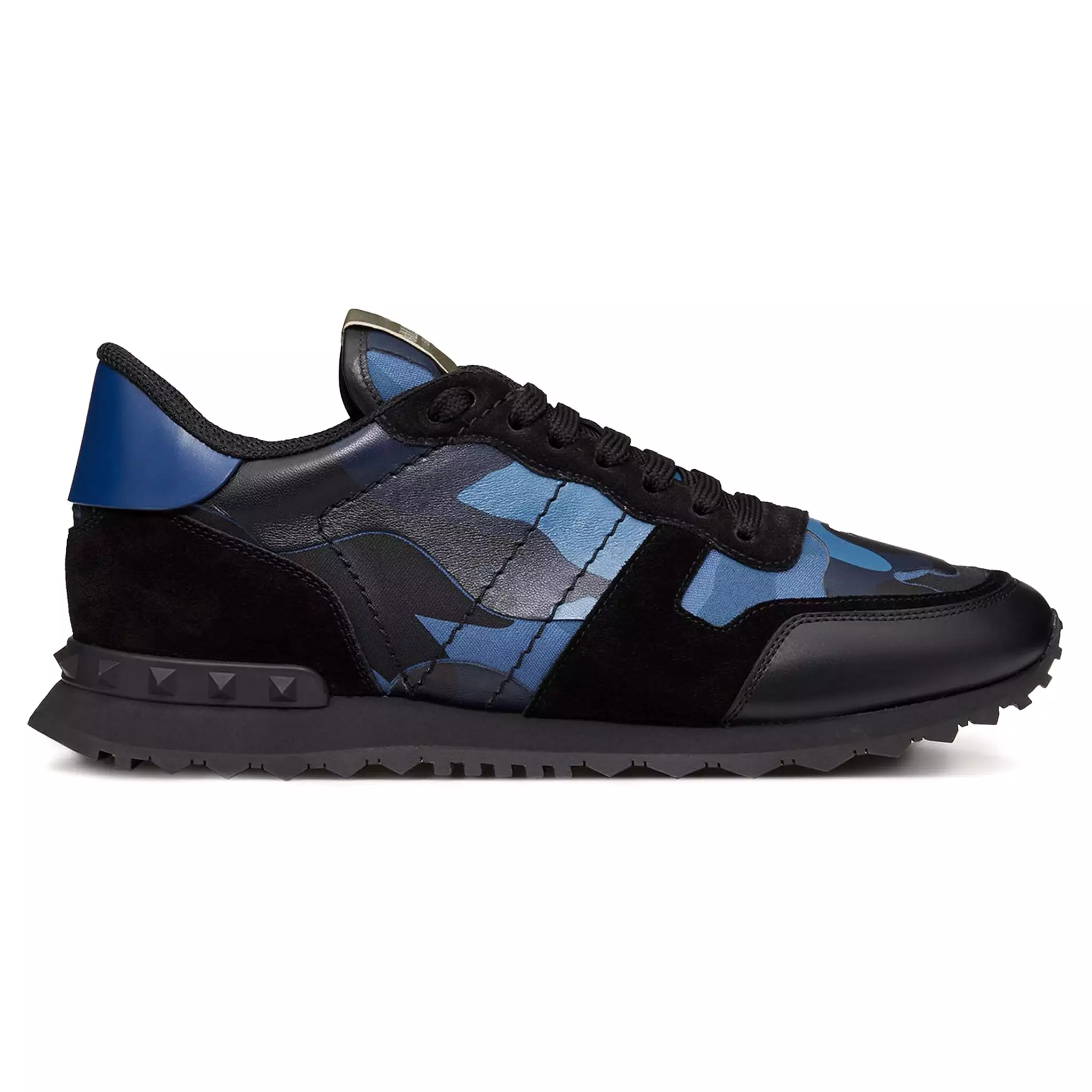 Valentino Bluette Black Camo Rockrunner Sneaker