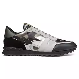 Valentino Grey Black Camo Rockrunner Sneaker