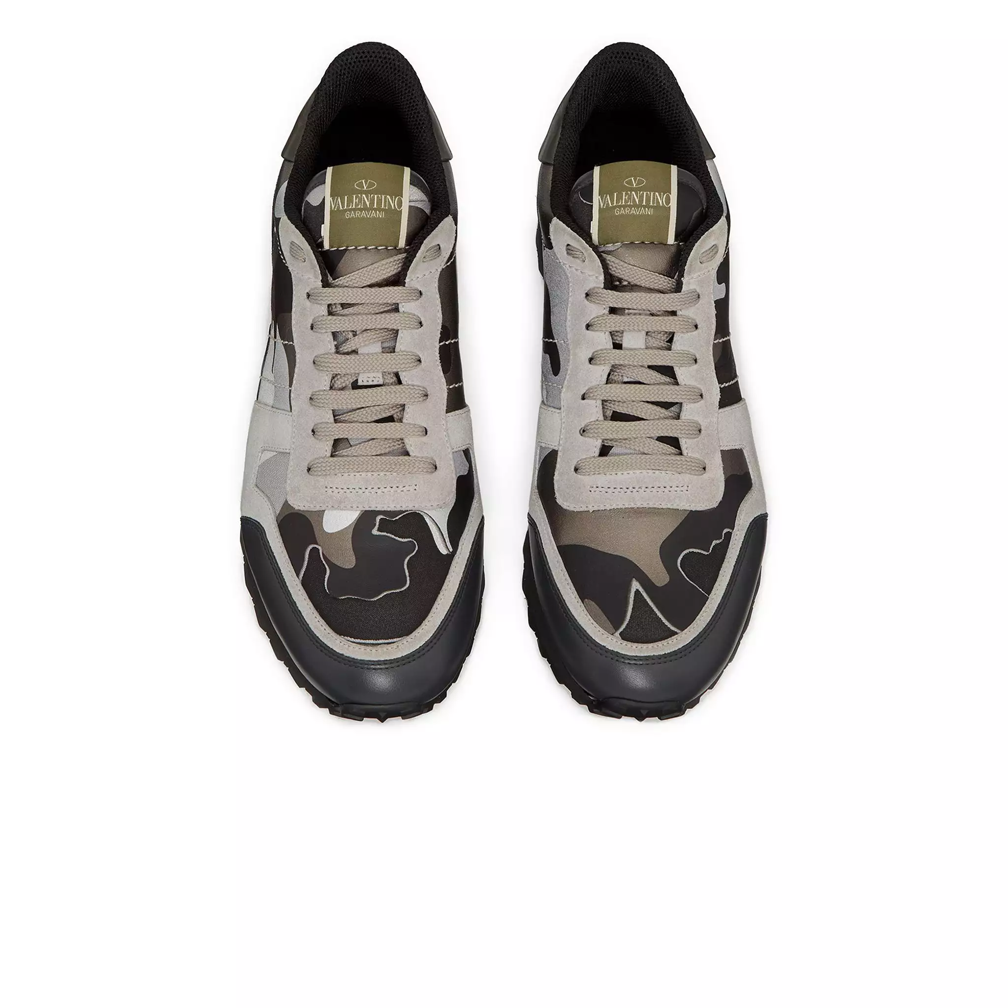 Valentino Grey Black Camo Rockrunner Sneaker