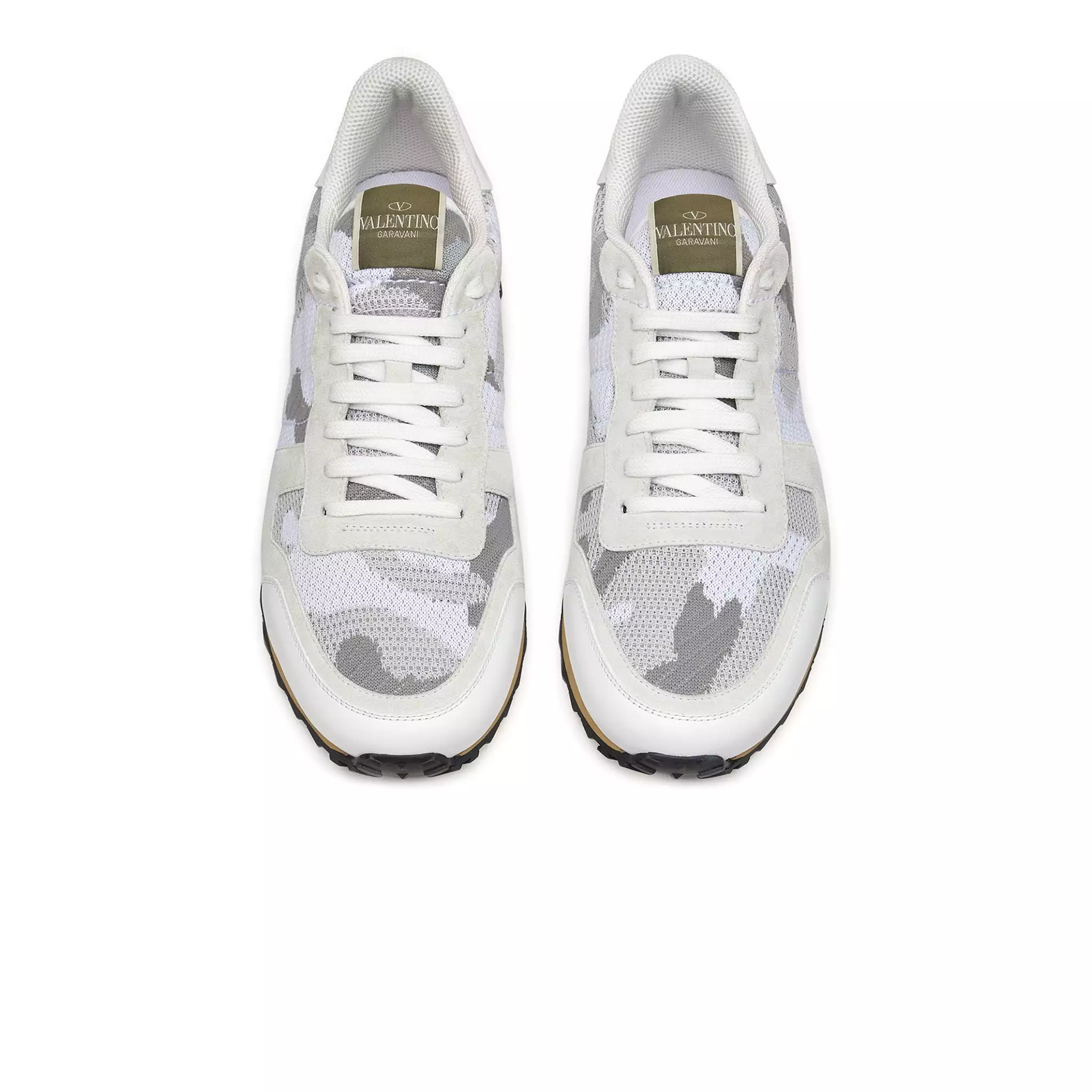 Valentino Rockrunner Camo White Mesh Sneaker - Women's