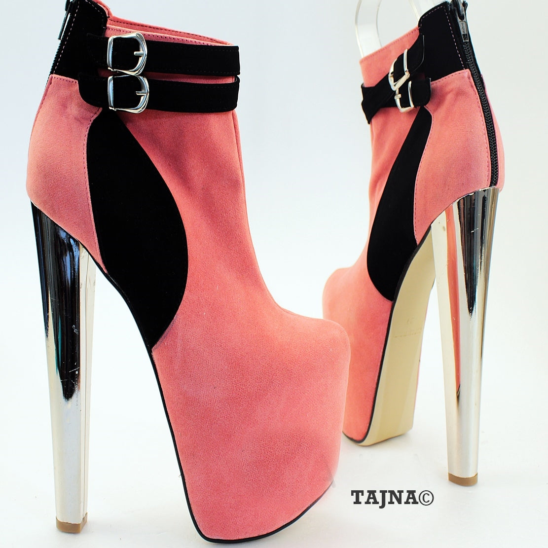 Vermilion Pink Platform Booties