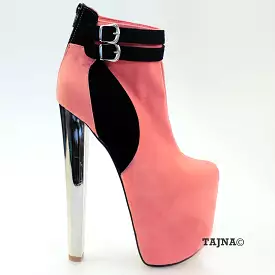 Vermilion Pink Platform Booties