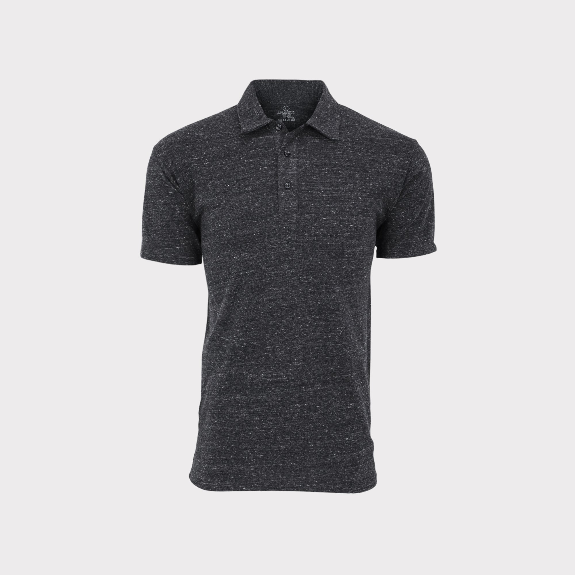 Vintage Comfort Polo Shirt - Heather Charcoal