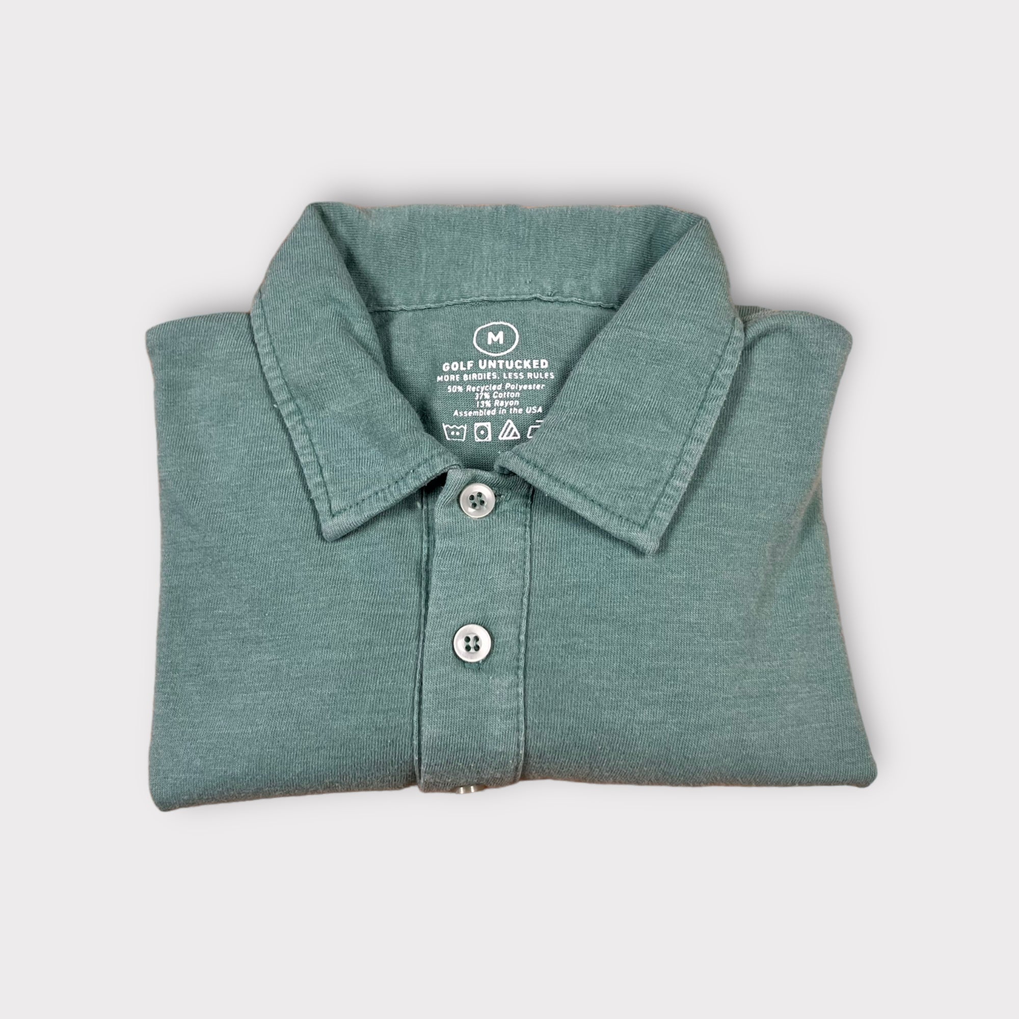 vintage polo shirt light green