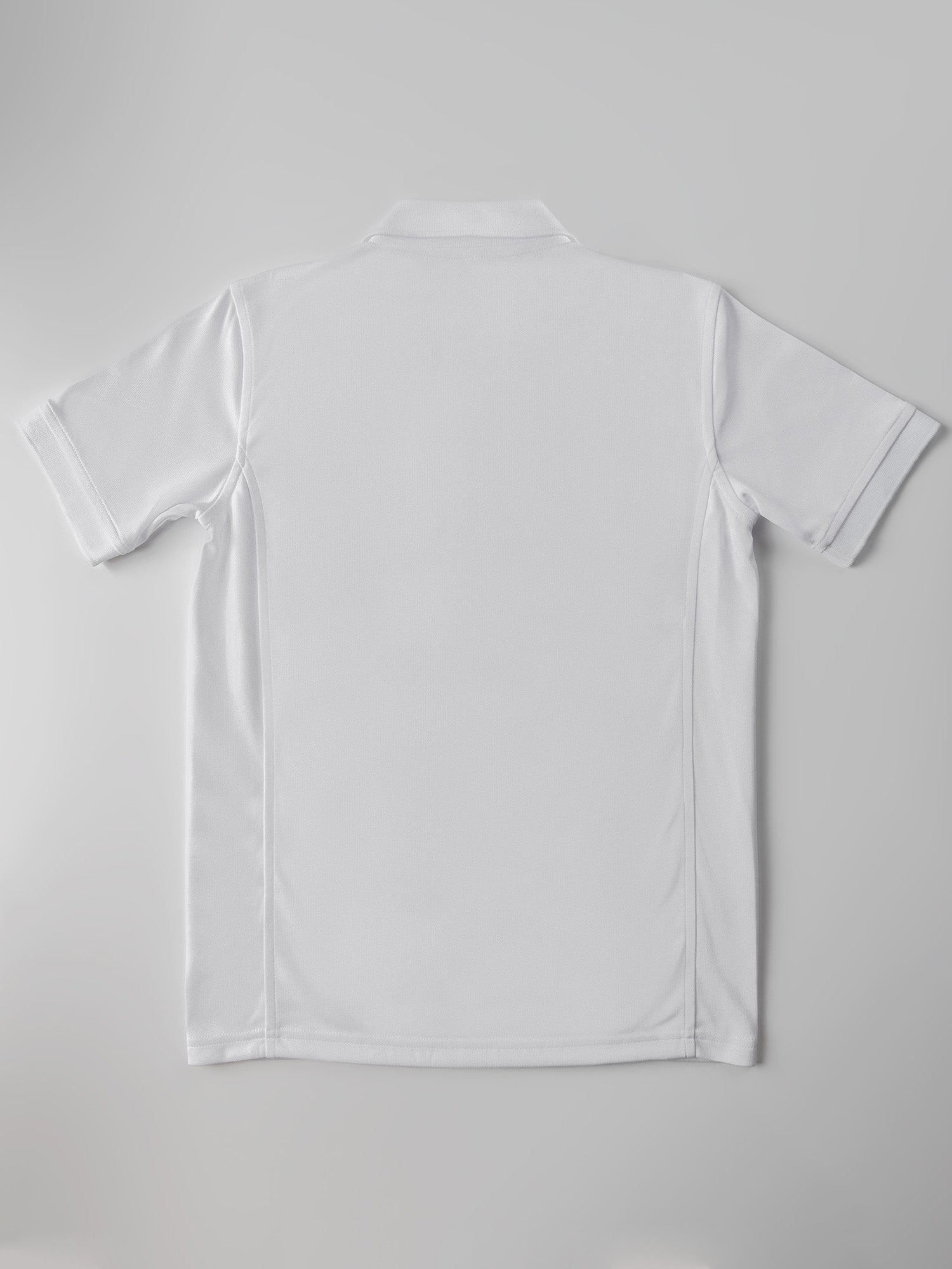 White Boys Polo Shirt with Rib Collar - Classic Style