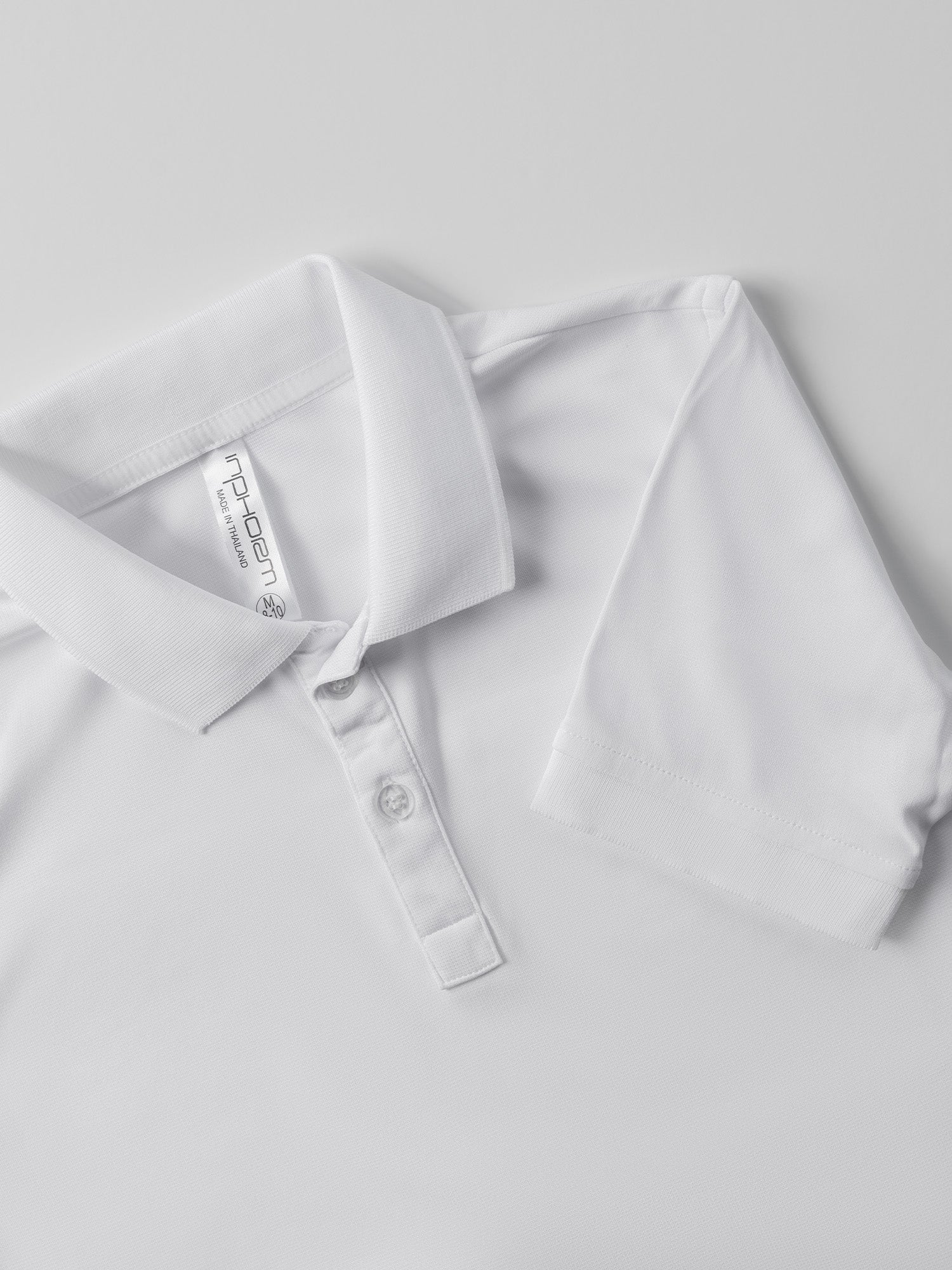 White Boys Polo Shirt with Rib Collar - Classic Style