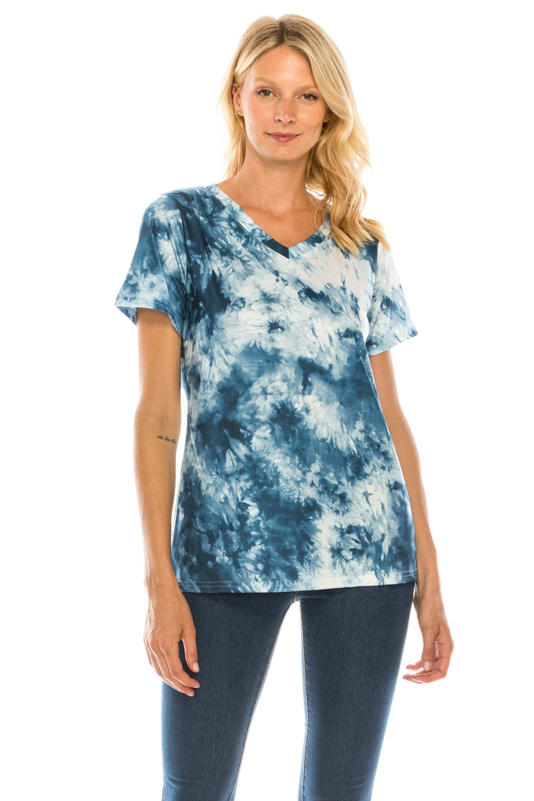 Women's V Neck Tie Dye Tee - Limited Edition