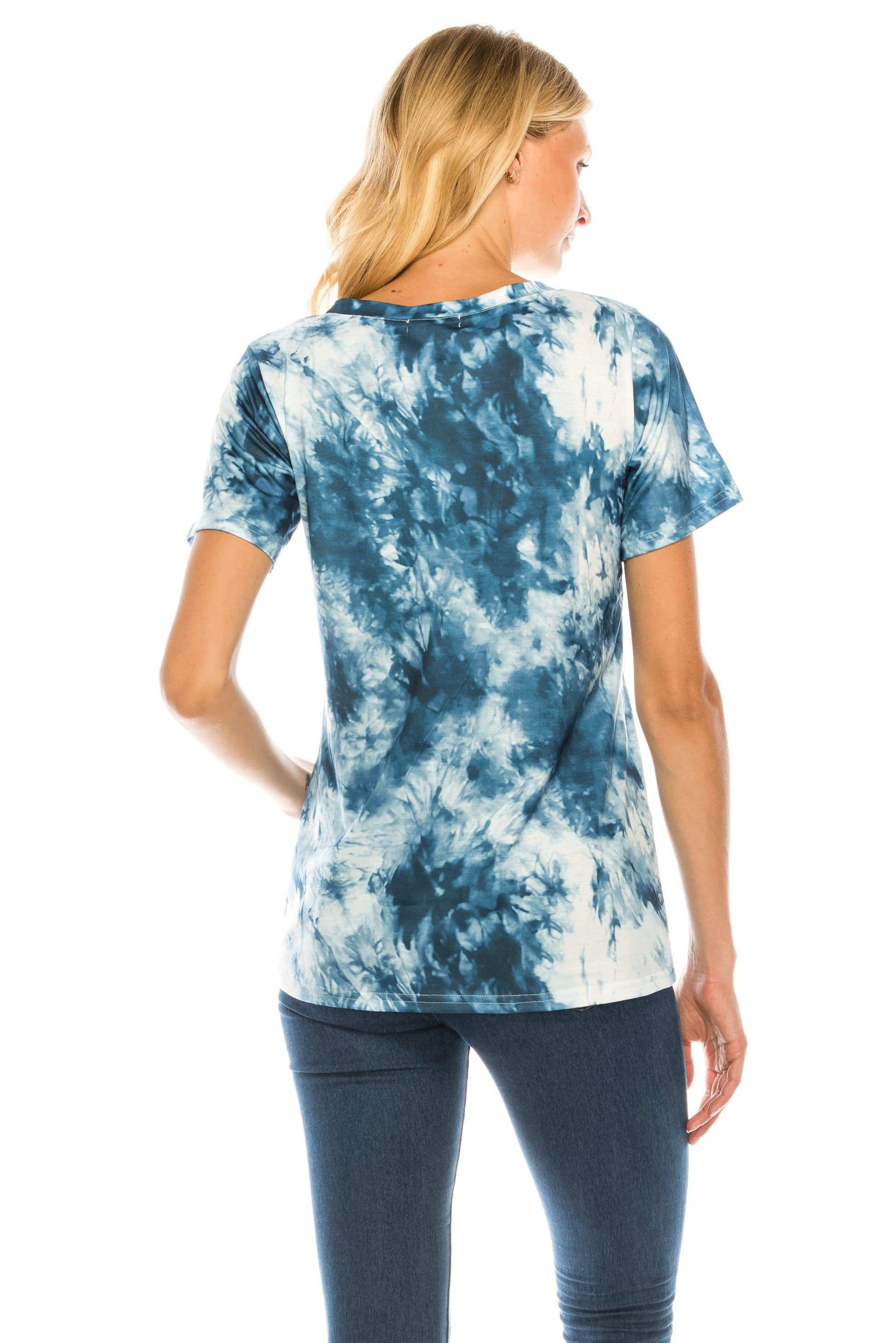 Women's V Neck Tie Dye Tee - Limited Edition