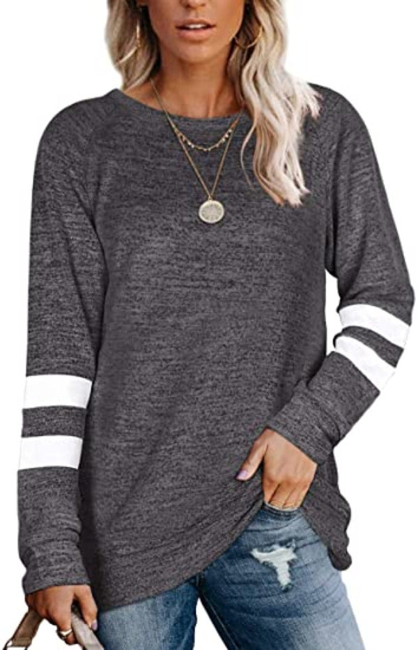 Women's Varsity Stripe Slouchy T-Shirt | Haute Edition