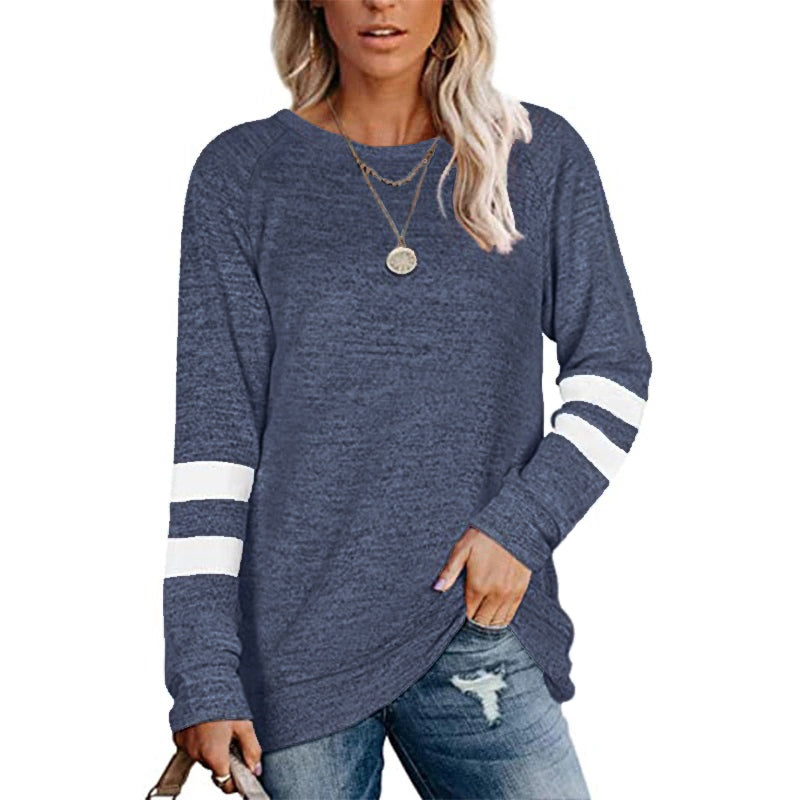 Women's Varsity Stripe Slouchy T-Shirt | Haute Edition