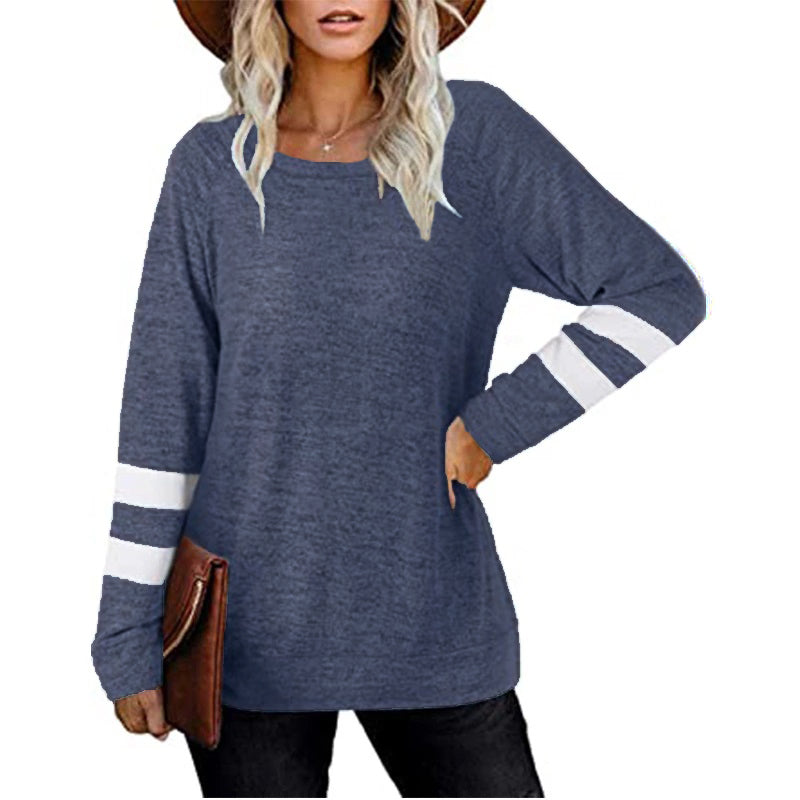 Women's Varsity Stripe Slouchy T-Shirt | Haute Edition