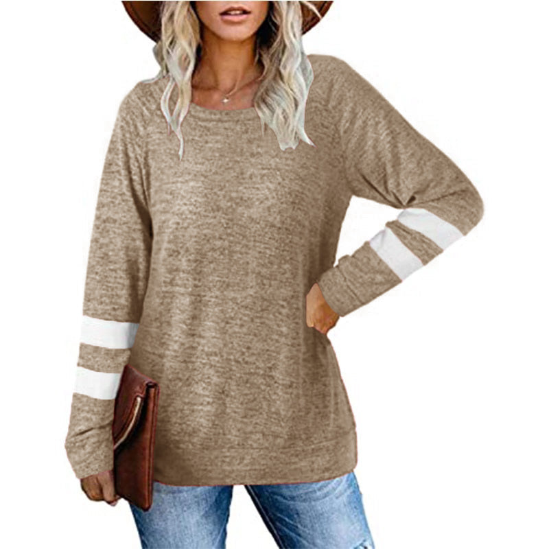 Women's Varsity Stripe Slouchy T-Shirt | Haute Edition