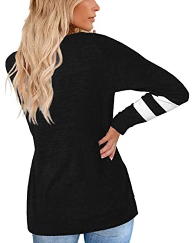 Women's Varsity Stripe Slouchy T-Shirt | Haute Edition