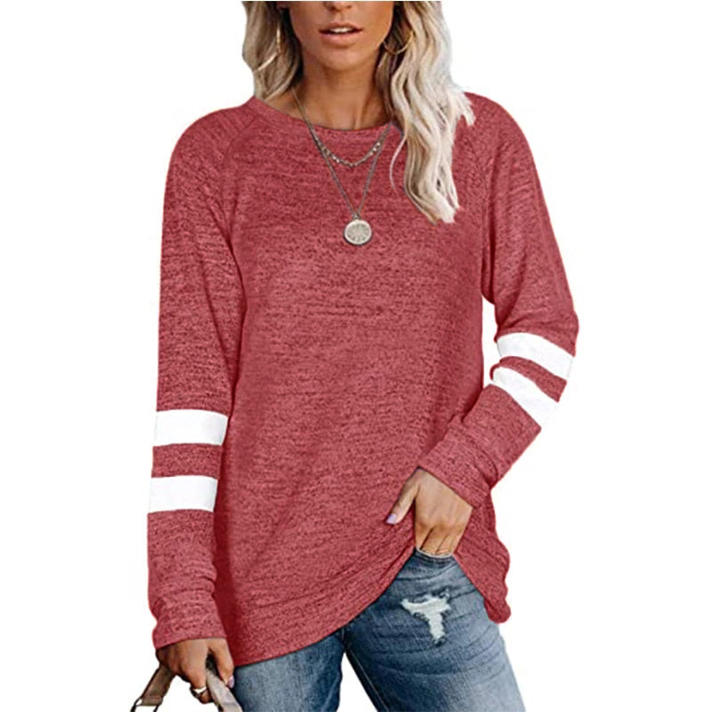 Women's Varsity Stripe Slouchy T-Shirt | Haute Edition