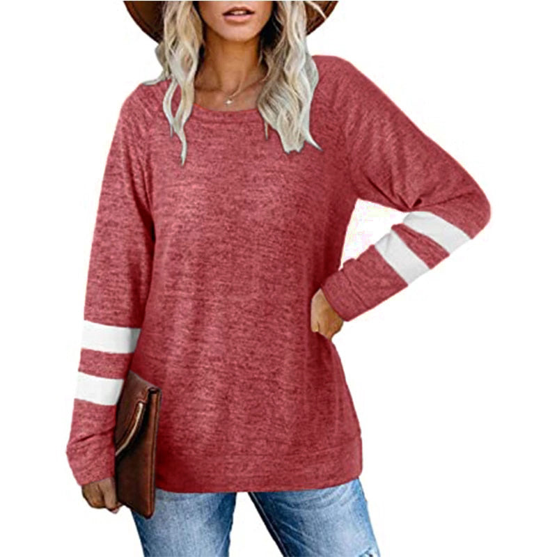 Women's Varsity Stripe Slouchy T-Shirt | Haute Edition