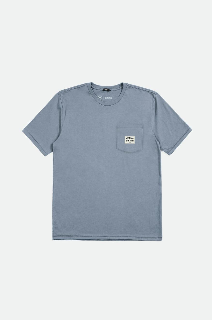 Woodburn Short Sleeve Tailored Pocket T-Shirt - Dusty Blue