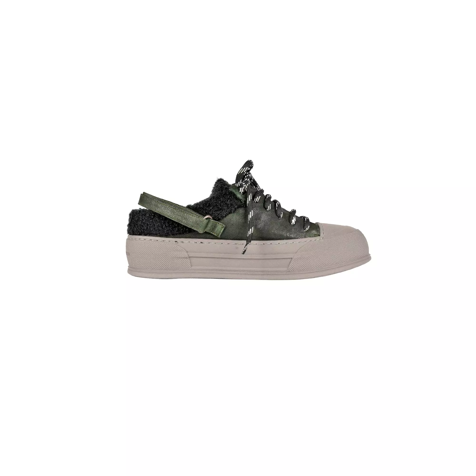 Wool Green Sneaker in Grattato Forest Style