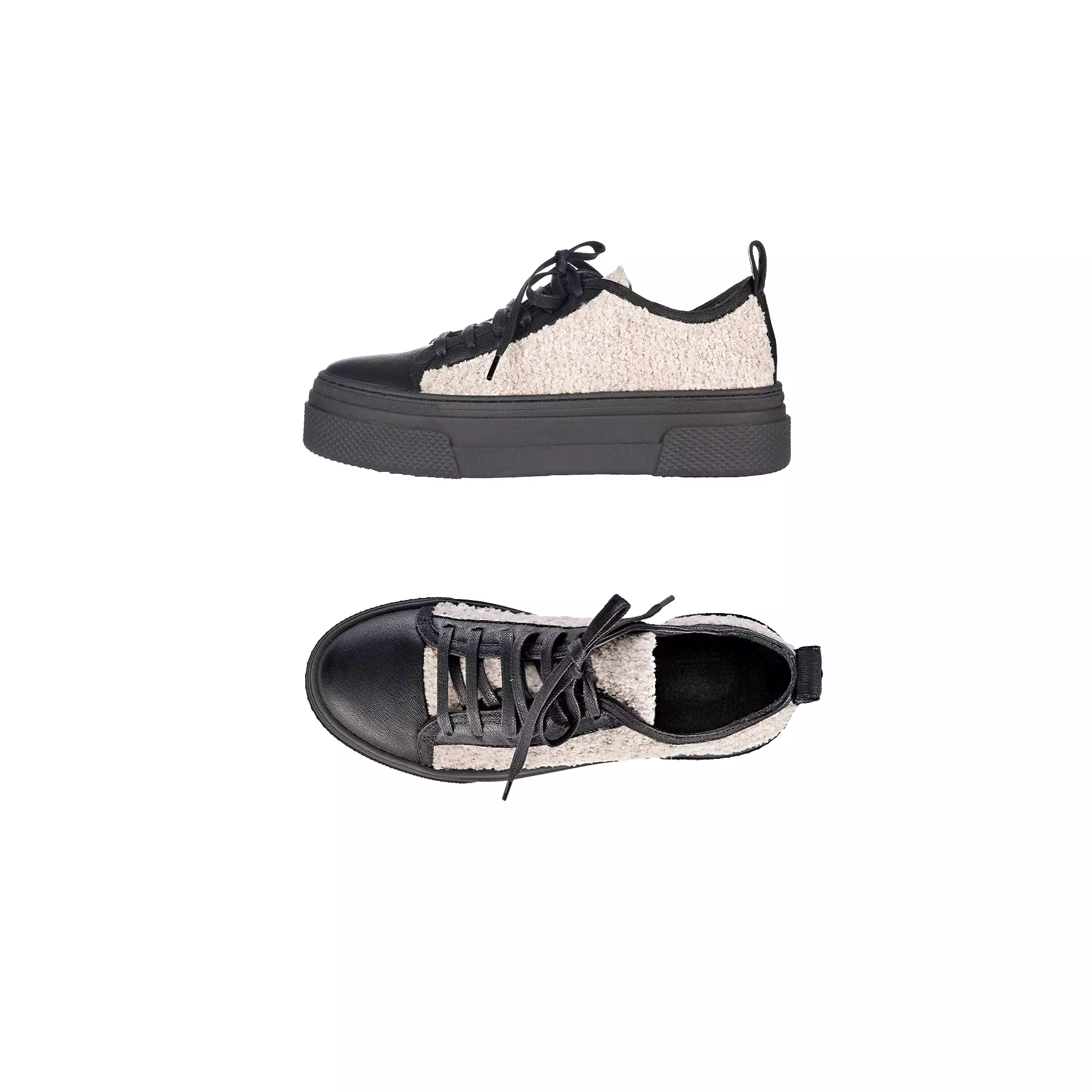 Wool Sneaker - Bouclè, Chalk White