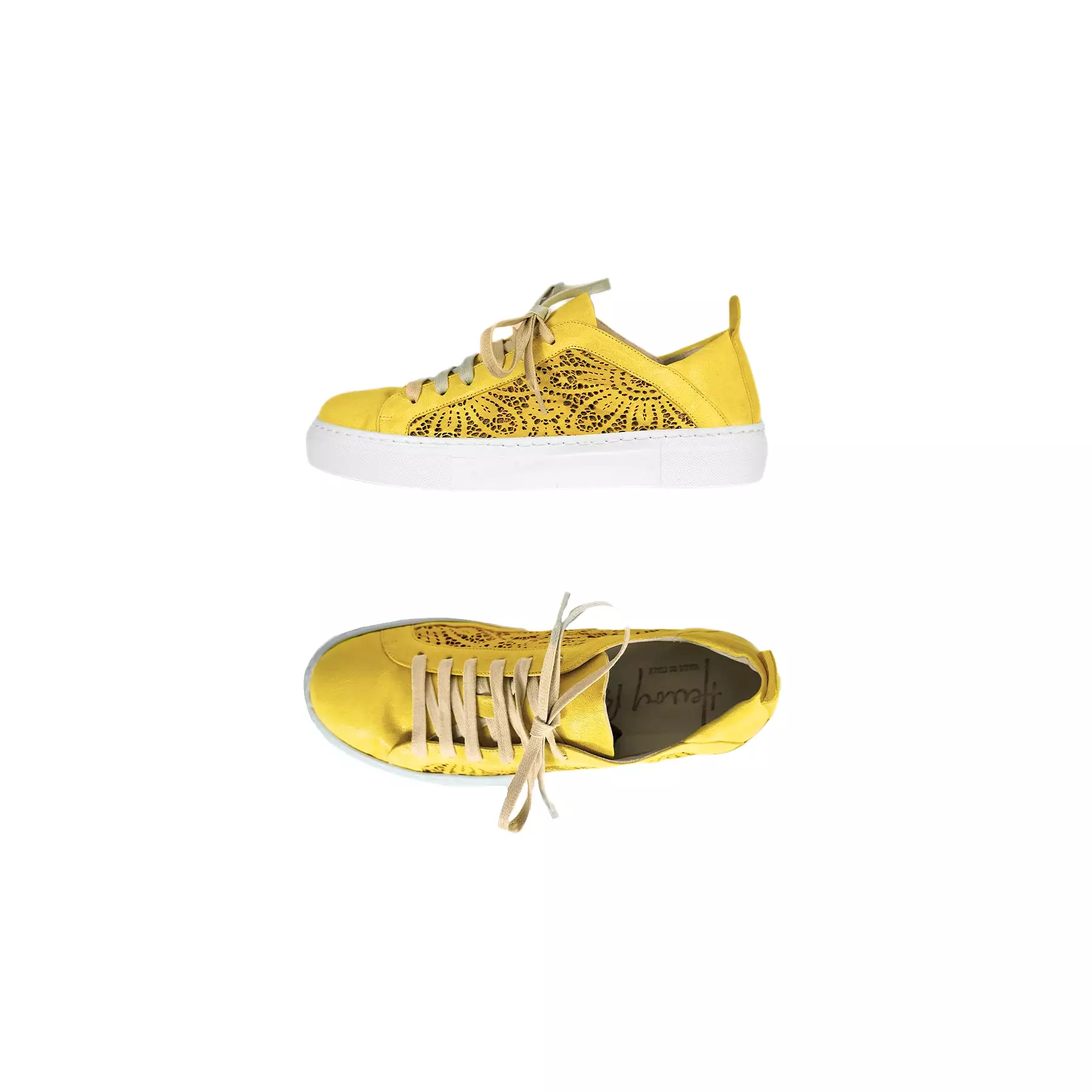 Yellow Perforated Sneaker