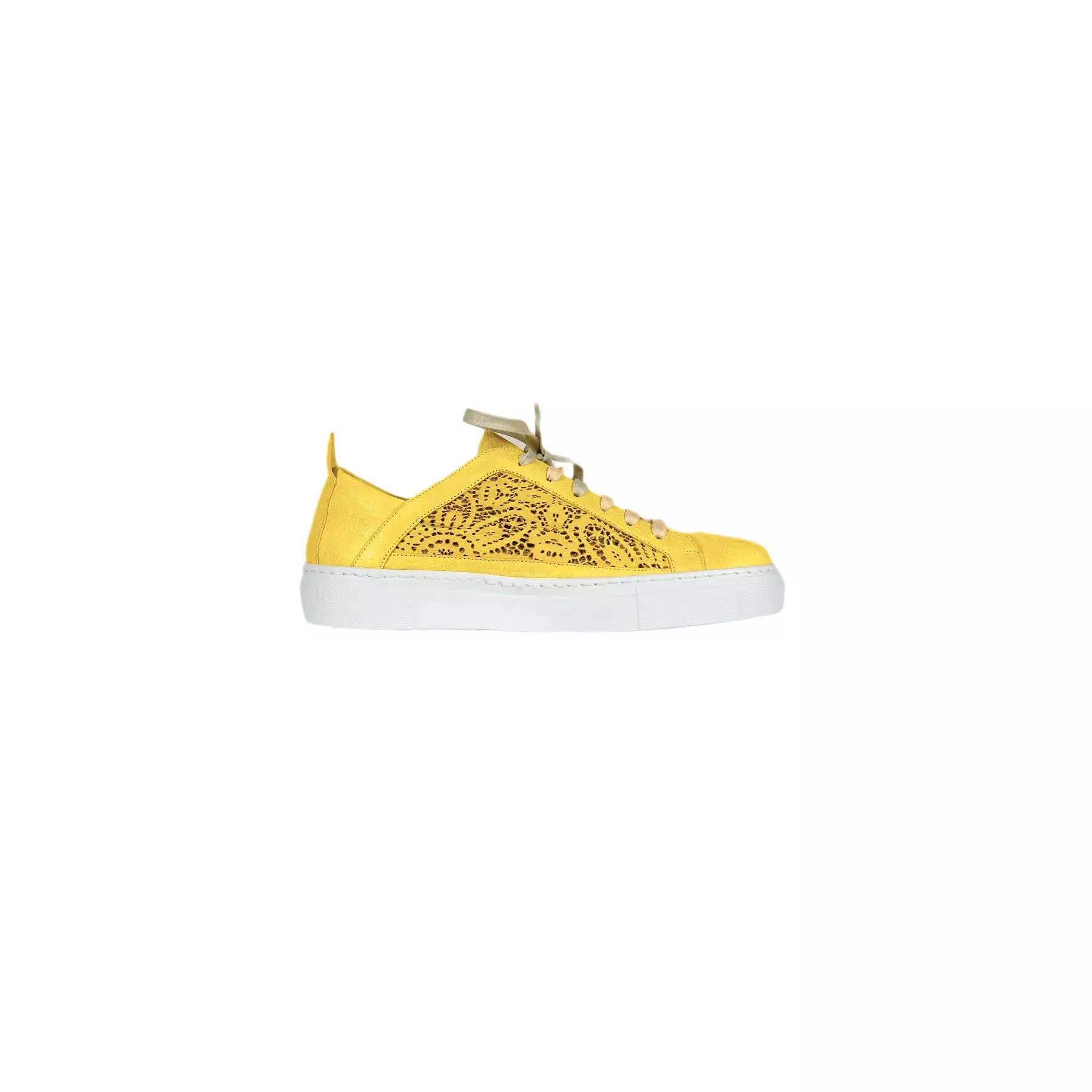 Yellow Perforated Sneaker